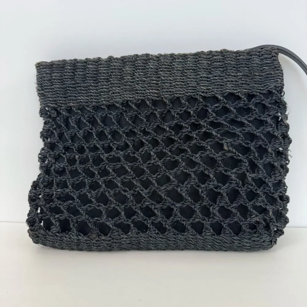 Helen Kaminski Woven Raffia Clutch Bag Large Envelope
